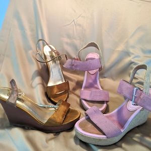 2 pair of Wedges shoes pack